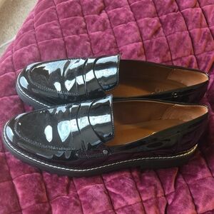 Franco Sarto Shiny Black Loafers